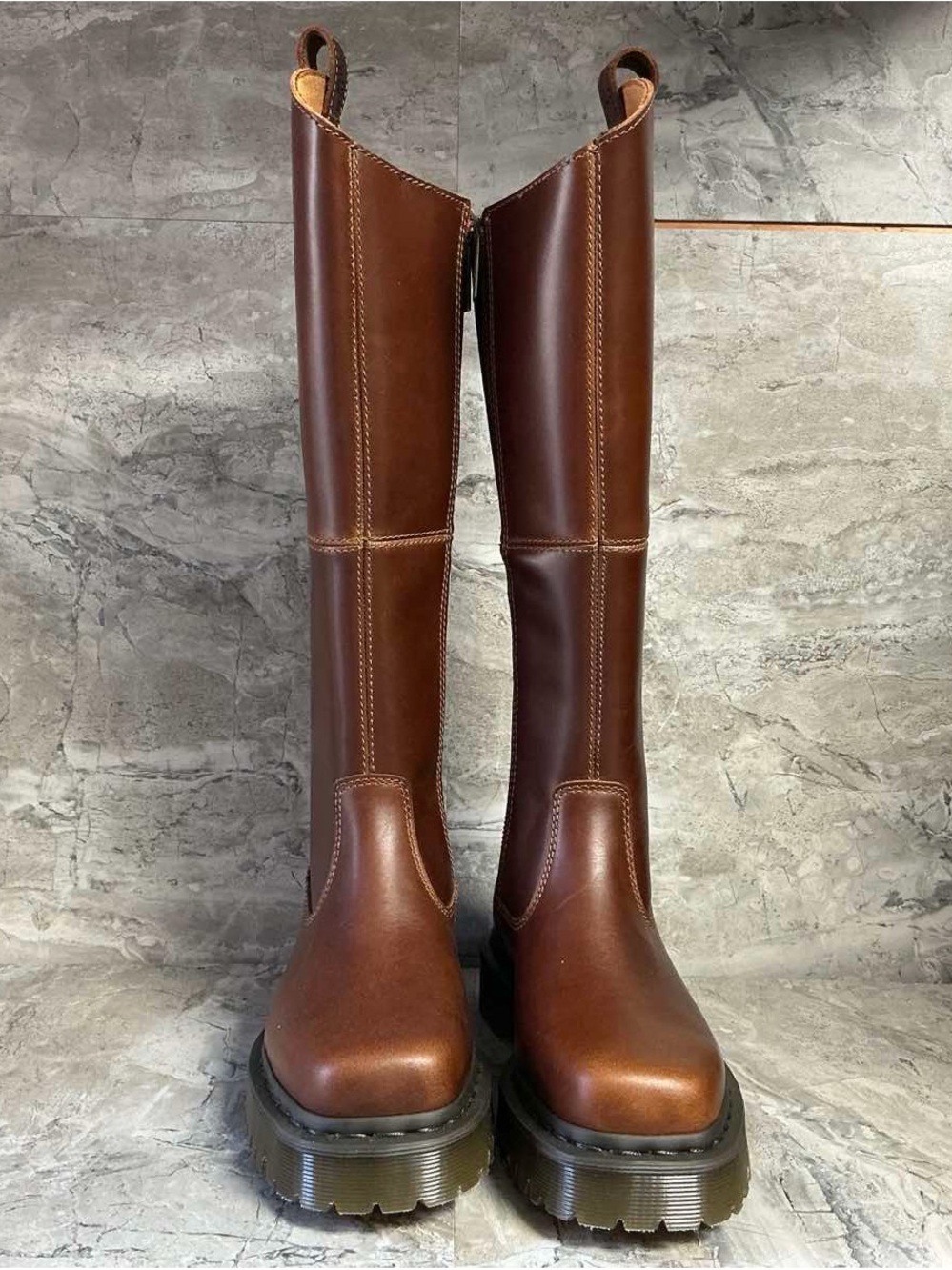 Dr. Martens AMAAYAH KNEE HIGH LEATHER BOOTS - Picture 8 of 10